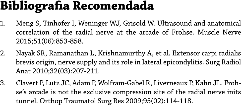 Bibliografia Recomendada 1. Meng S, Tinhofer I, Weninger WJ, Grisold W. Ultrasound and anatomical correlation of the ...